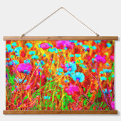 Wild Meadow in Bloom Pop Art Hangend Wandkleed (Voorkant)