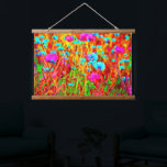 Wild Meadow in Bloom Pop Art Hangend Wandkleed<br><div class="desc">Wilde Meadow in Bloom in Pop Art Style.</div>