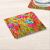 Wild Meadow in Bloom Pop Art Kartonnen Onderzetters (Schuin)