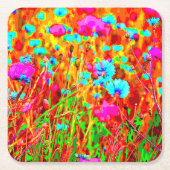 Wild Meadow in Bloom Pop Art Kartonnen Onderzetters (Voorkant)