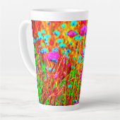 Wild Meadow in Bloom Pop Art Latte Mok (Linkerhoek)