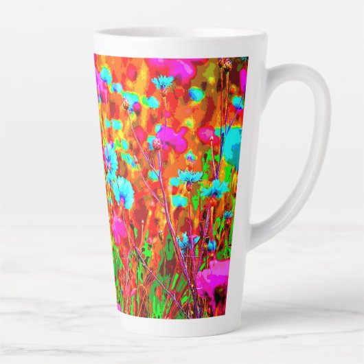 Wild Meadow in Bloom Pop Art Latte Mok (Rechts)