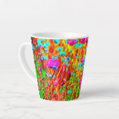 Wild Meadow in Bloom Pop Art Latte Mok (Linkerhoek)