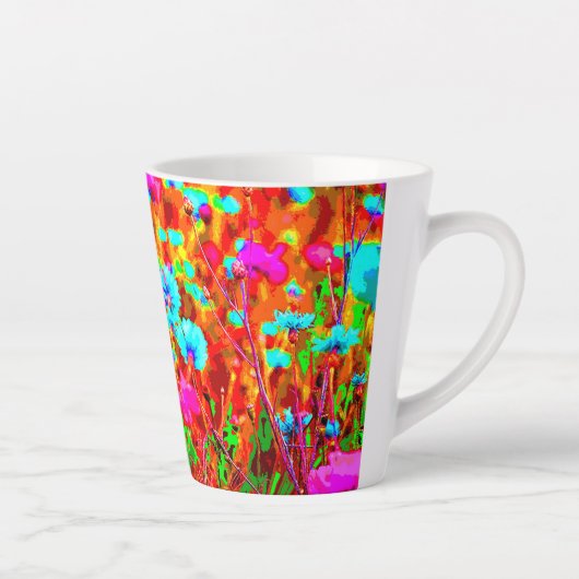 Wild Meadow in Bloom Pop Art Latte Mok (Rechts)