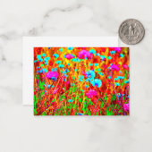 Wild Meadow in Bloom Pop Art Notitiekaartje (Voorkant / Achterkant in situ)