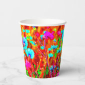 Wild Meadow in Bloom Pop Art Papieren Bekers (Achterkant)