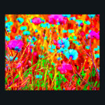 Wild Meadow in Bloom Pop Art Poster<br><div class="desc">Wilde Meadow in Bloom in Pop Art Style.</div>