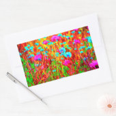 Wild Meadow in Bloom Pop Art Rechthoekige Sticker (Envelop)