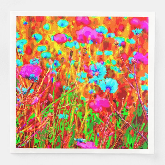 Wild Meadow in Bloom Pop Art Servet (Voorkant)