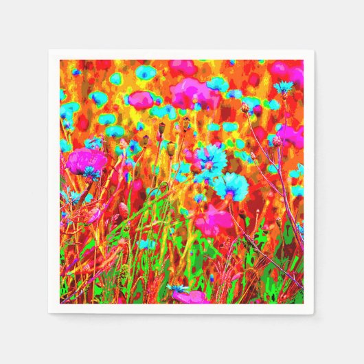 Wild Meadow in Bloom Pop Art Servet (Voorkant)