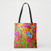 Wild Meadow in Bloom Pop Art Tote Bag (Voorkant)