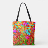 Wild Meadow in Bloom Pop Art Tote Bag (Achterkant)