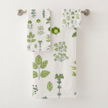 Wild Meadow Kruid Groene Handdoek