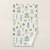 Wild Meadow Kruid Groene Handdoek (Handdoek)