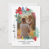 Wild Meadow | Lijst wilde bloemen | Fotobruiloft Save The Date (Voorkant)