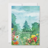 Wild Meadow | Lijst wilde bloemen | Fotobruiloft Save The Date (Achterkant)