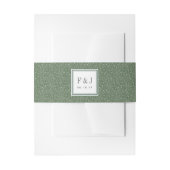 Wild Meadow | Monogram wijnpatroon Uitnodigingen Wikkel (Voorkant Voorbeeld)