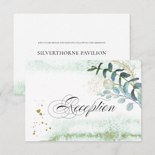 Wild Meadow | Ontvangst van groene botanische brui Kaart (Voorkant / Achterkant)