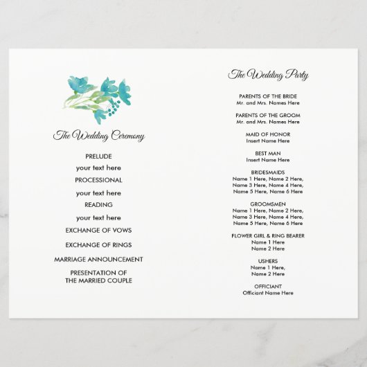 Wild Meadow | Programma's voor het lentesjahedenda (Achterkant)