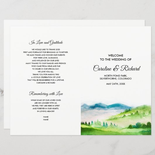 Wild Meadow | Programma's voor het lentesjahedenda (Voorkant / Achterkant)