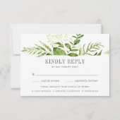 Wild Meadow RSVP-kaart met Entree Chos RSVP Kaartje (Voorkant)