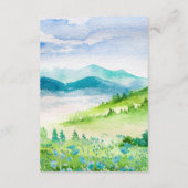 Wild Meadow Spring Mountains Bruiloft Details Kaar Informatiekaartje (Achterkant)
