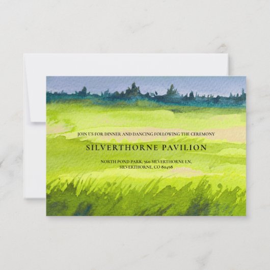 Wild Meadow Sunflower Wedding Reception Kaart (Achterkant)