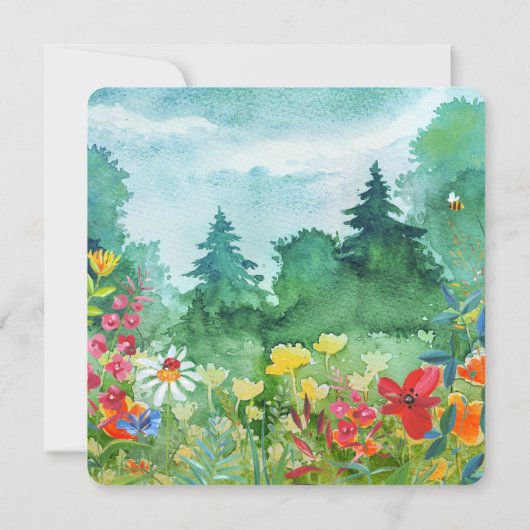 Wild Meadow | Uitnodigingen voor zomerweduwen (Achterkant)