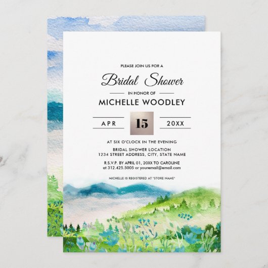 Wild Meadow | Vrijgezellenfeest Invi — Lentgebergt Kaart (Voorkant / Achterkant)