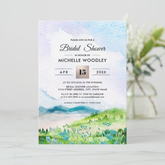 Wild Meadow | Vrijgezellenfeest van de lentgebergt Kaart (Staand voorkant)