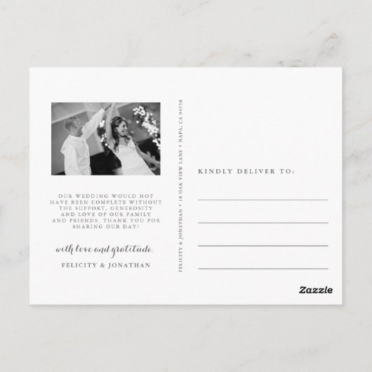 Wild Meadow | Weddenfoto Hartelijk dank Briefkaart (Achterkant)