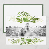 Wild Meadow | Weddenschap Foto flat - Hartelijk da Bedankkaart (Voorkant / Achterkant)