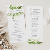 Wild Meadow Wedding Ceremony Program Programmakaart