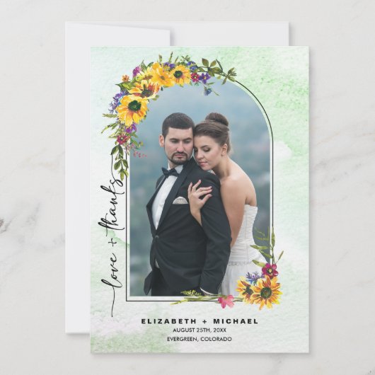 Wild Meadow Wedding Hartelijk dank Save The Date (Voorkant)