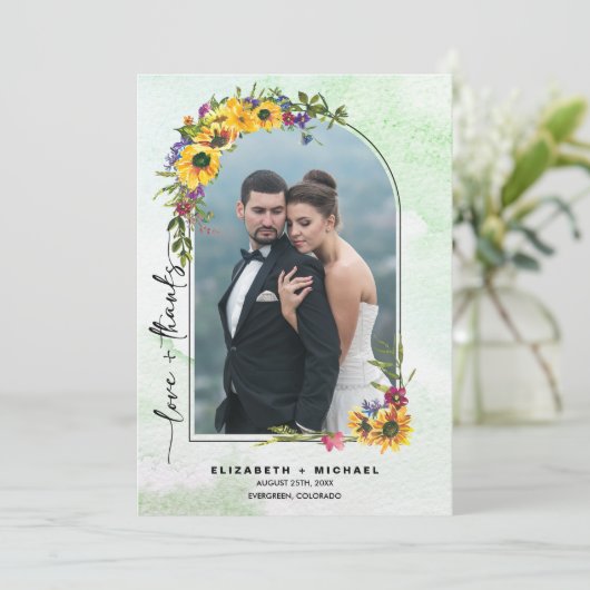 Wild Meadow Wedding Hartelijk dank Save The Date (Staand voorkant)
