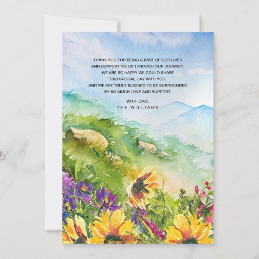Wild Meadow Wedding Hartelijk dank Save The Date (Achterkant)