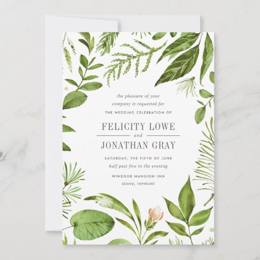 Wild Meadow Wedding Invitation Kaart (Voorkant)