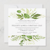 Wild Meadow Wedding Invitation | Vierkant Kaart (Voorkant)