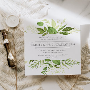 Wild Meadow Wedding Invitation Vierkant Kaart