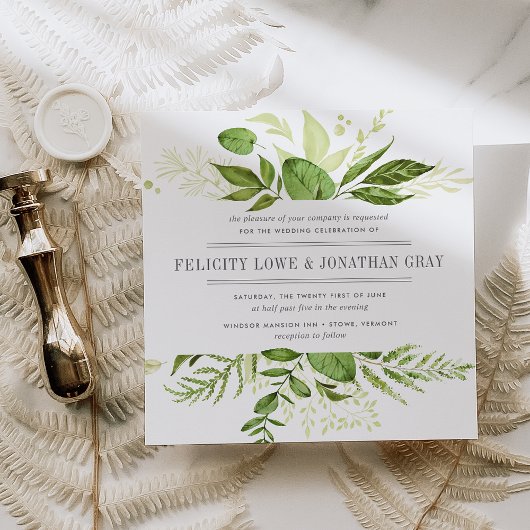 Wild Meadow Wedding Invitation | Vierkant Kaart