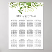 Wild Meadow Wedding Seating Chart Poster (Voorkant)