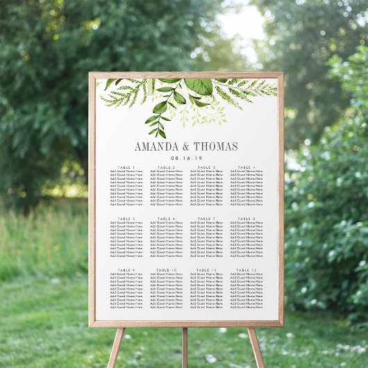 Wild Meadow Wedding Seating Chart Poster