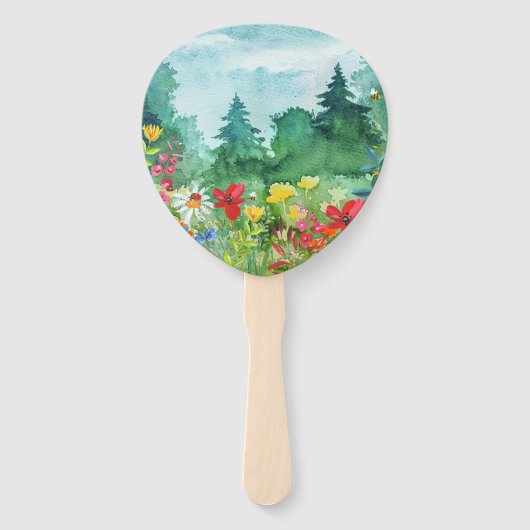 Wild Meadow | Wildbloemen Dwinguwen Handwaaier (Achterkant)