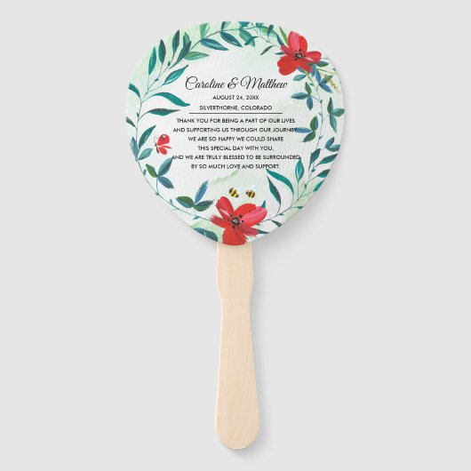 Wild Meadow | Wildbloemen Dwinguwen Handwaaier (Voorkant)