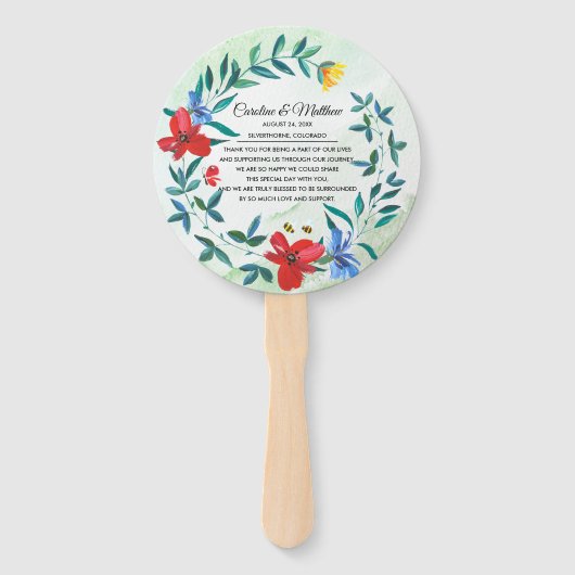 Wild Meadow | Wildbloemen Dwinguwen Handwaaier (Voorkant)