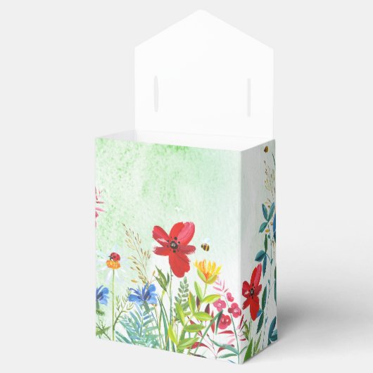 Wild Meadow | Wildbloemen Waterverf Weddenschap Bedankdoosjes (Geopend)