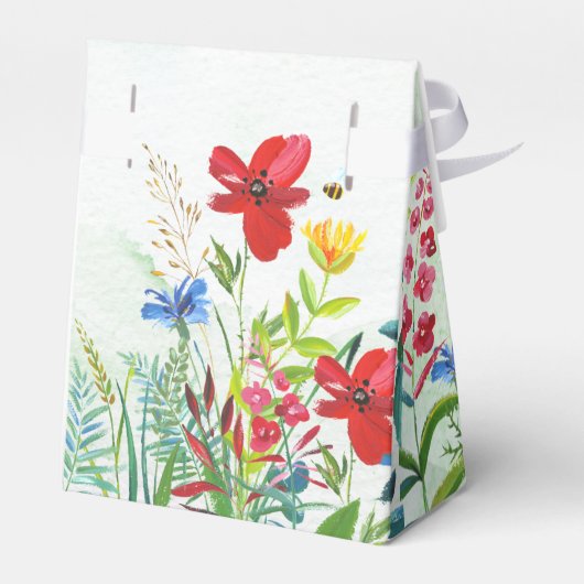 Wild Meadow | Wildbloemen Waterverf Weddenschap Bedankdoosjes (Achterkant)