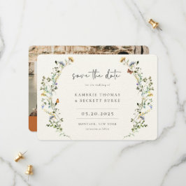 Wild Meadow Wreath Floral Foto Save The Date