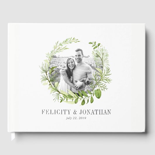 Wild Meadow Wreath | Fotobruiloft Gastenboek (Voorkant)