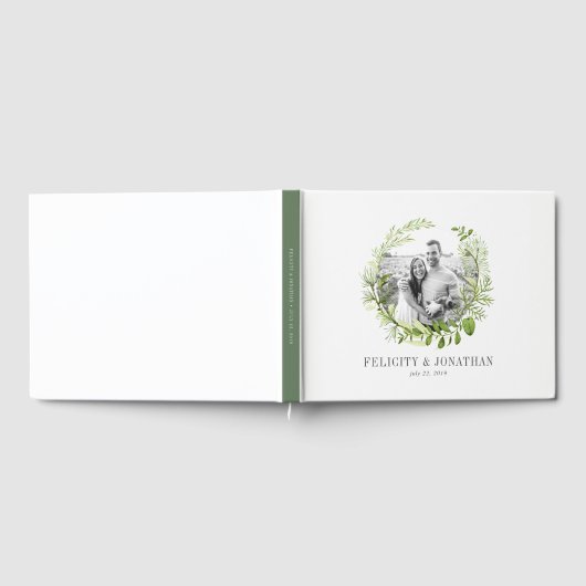 Wild Meadow Wreath | Fotobruiloft Gastenboek (Volledig)
